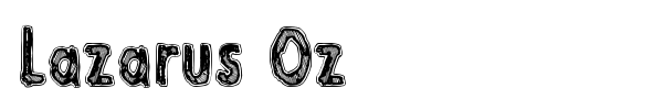 Lazarus Oz font preview
